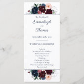 Programme Embrassez le Mariage floral | Bleu de la marine de (Devant)