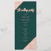 Programme Emerald Green et Rose Gold Parties scintillant Mar (Dos)