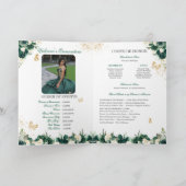 Programme Emerald Green Floral Tiara Butterfly Quinceanera (Intérieur)