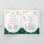 Programme Emerald Green & Gold Quinceanera Papillons Tiara (Intérieur)