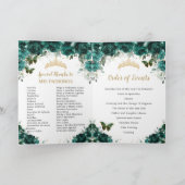 Programme Emerald Green Quinceanera Photo Padrinos (Intérieur)