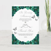 Programme Emerald Green & Silver Quinceanera Papillons (Dos)