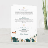 Programme Emerald Rose Gold Tiara Butterfly Quinceanera (Dos)