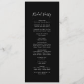 Programme Émeraude | Black Wedding Program (Dos)