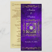Programme Empereur Violet Vitrail de mariage en ve (Devant / Derrière)