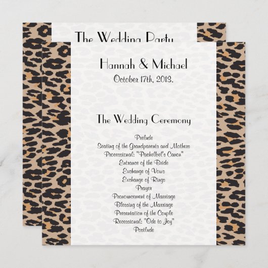 Programme Empreinte de léopard, Spots, Léopard Brown, Mariag (Devant / Derrière)