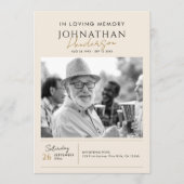 Programme En souvenir affectueux Moderne Élégant mémorial à  (Devant)