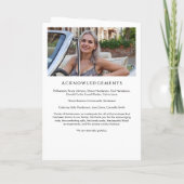 Programme En souvenir affectueux Moderne plié funéraire à 9  (Dos)