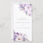 Programme Enchanted Lavender Haze Floral Wedding (Devant)