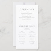 Programme Enchanted Lavender Haze Floral Wedding (Dos)