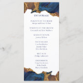 Programme Enchanter Abstrait Blue Gold Mariage (Dos)