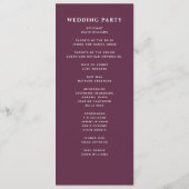 Programme Épée argent médiévale mauve Mariage royal (Dos)