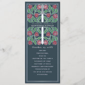 Programme Épée argentée florale médiévale grise pour mariage (Devant)