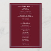 Programme Épée argentée médiévale rouge mariage royal (Dos)