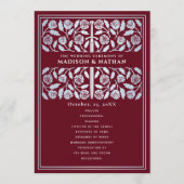 Programme Épée argentée médiévale rouge mariage royal (Devant)