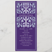 Programme Épée argentée médiévale violette Mariage royal (Devant)