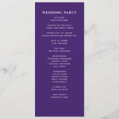 Programme Épée argentée médiévale violette Mariage royal (Dos)