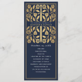 Programme Épée dorée médiévale bleue Mariage royal (Devant)