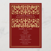 Programme Épée dorée médiévale écarlate Mariage royal (Devant)