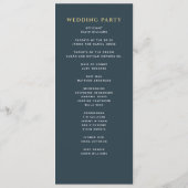 Programme Épée dorée médiévale grise Mariage royal (Dos)
