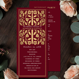 Programme Épée dorée médiévale rouge Mariage royal