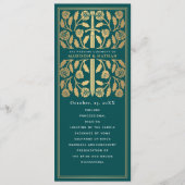 Programme Épée dorée médiévale sarcelle Mariage royal (Devant)