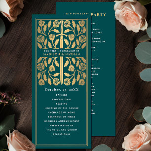 Programme Épée dorée médiévale sarcelle Mariage royal