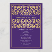 Programme Épée dorée médiévale violette Mariage royal (Devant)