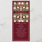Programme Épée Fleurie Rouge Blanc Mariage Royal Or (Devant)
