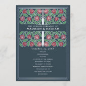 Programme Épée florale argentée médiévale grise pour mariage (Devant)