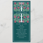 Programme Épée florale médiévale argentée sarcelle Mariage r (Devant)