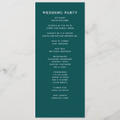 Programme Épée florale médiévale argentée sarcelle Mariage r (Dos)