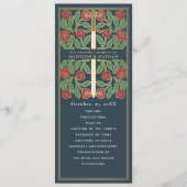 Programme Épée florale médiévale grise et or Mariage royal (Devant)