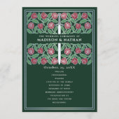 Programme Épée florale médiévale verte argentée Mariage roya (Devant)