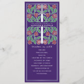Programme Épée florale médiévale violette argentée Mariage r (Devant)