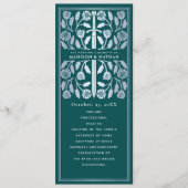 Programme Épée médiévale argentée sarcelle Mariage royal (Devant)
