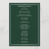 Programme Épée Médiévale Verte Argentée Mariage Royal (Dos)