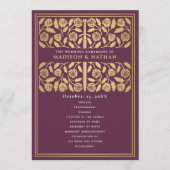 Programme Épée Royale de Mariage Médiéval Mauve Or (Devant)