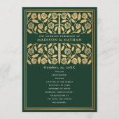 Programme Épée Royale de Mariage Médiéval Vert Or (Devant)