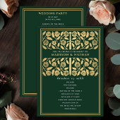 Programme Épée Royale de Mariage Médiéval Vert Or