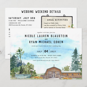 Programme et invitation du week-end de mariage