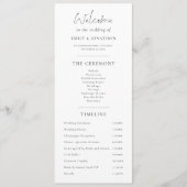 Programme et Menu combinés avec photo de mariage (Devant)
