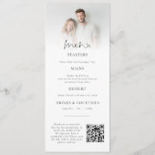 Programme et Menu combinés avec photo de mariage (Dos)