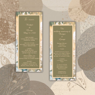 Programme et menu de mariage Prairie de fleurs sau