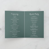 Programme Été Breeze Floral Calligraphie Plier Mariage (Intérieur)