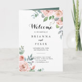Programme Été Breeze Floral Calligraphie Plier Mariage (Devant)