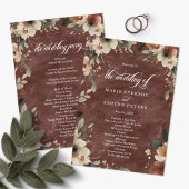 Programme Ethereal Elegance Rustic Garnet Mariage Cérémonie