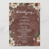 Programme Ethereal Elegance Rustic Garnet Mariage Cérémonie (Dos)