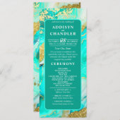 Programme Ethereal Elegance Turquoise Geode Inspiré Mariage (Devant / Derrière)