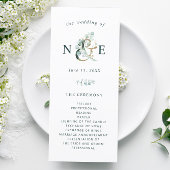 Programme Eucalyptus Ampersand Gold Green Mariage